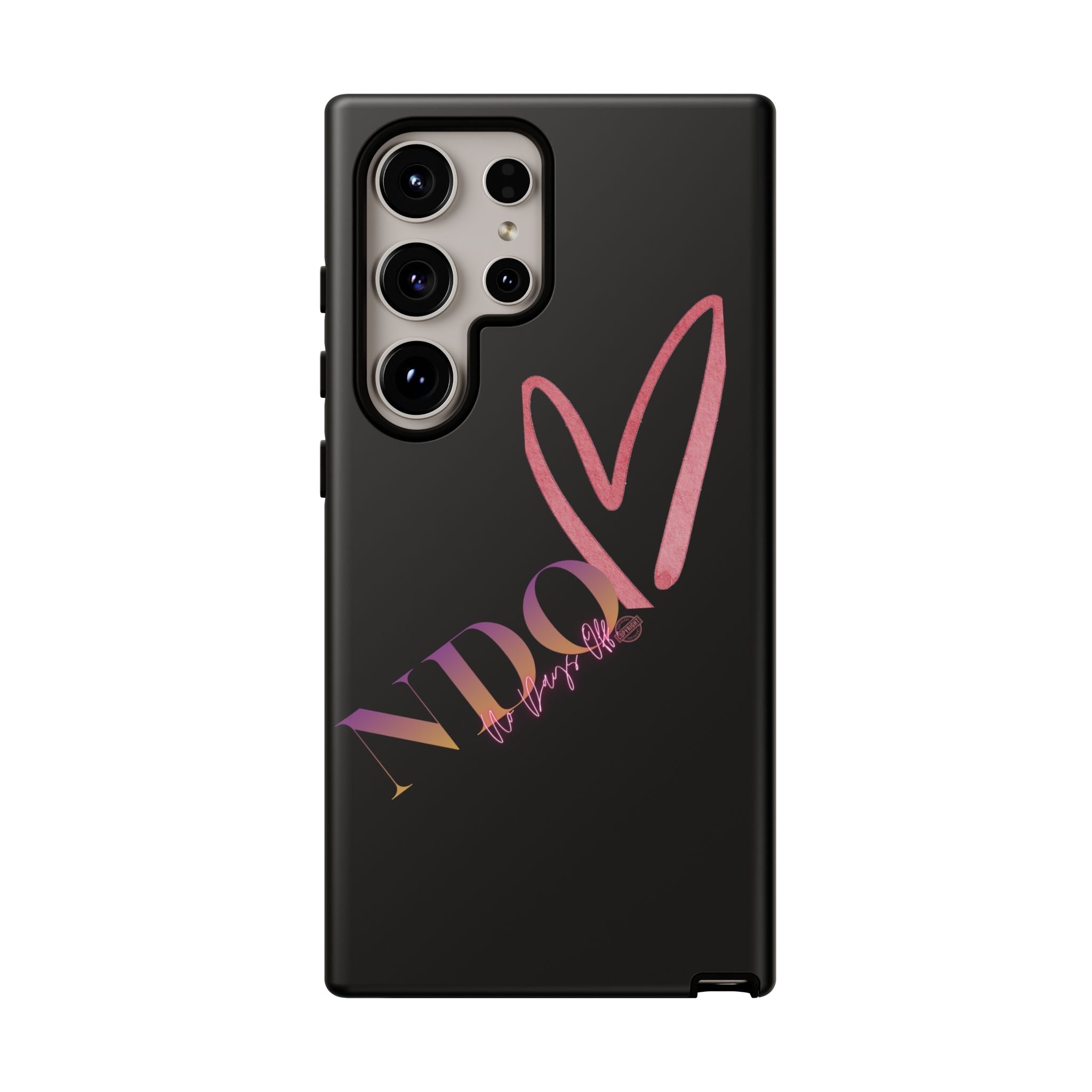 NDO Heart Phone Case – Slim Tough Protective iPhone Cover with Pink Heart Design