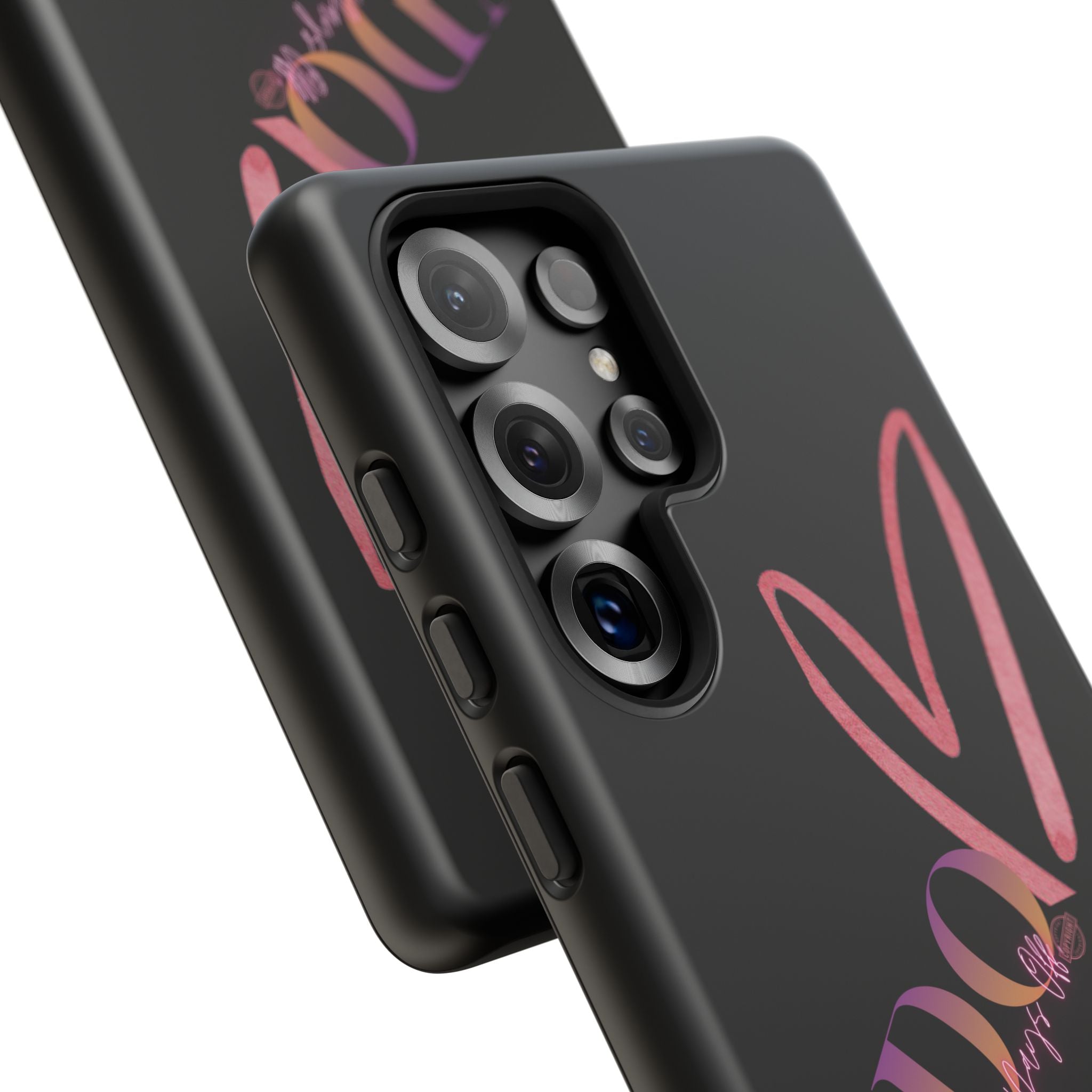 NDO Heart Phone Case – Slim Tough Protective iPhone Cover with Pink Heart Design