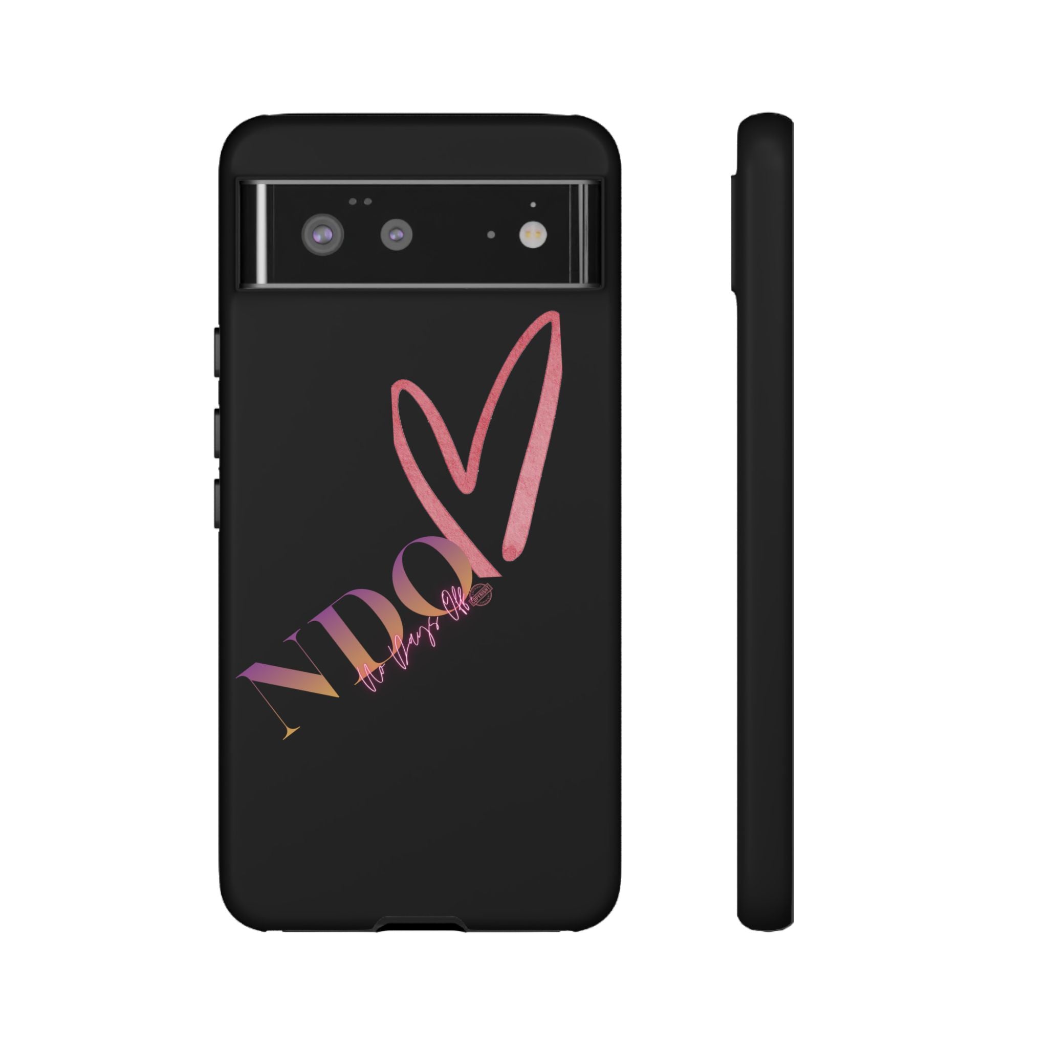 NDO Heart Phone Case – Slim Tough Protective iPhone Cover with Pink Heart Design