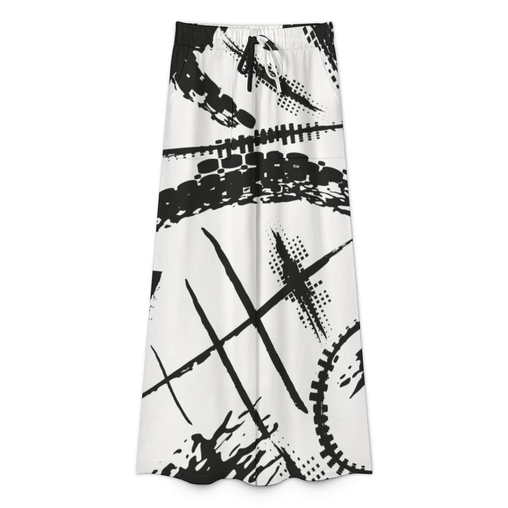 NDO Black & White Art Women's wide-leg pants