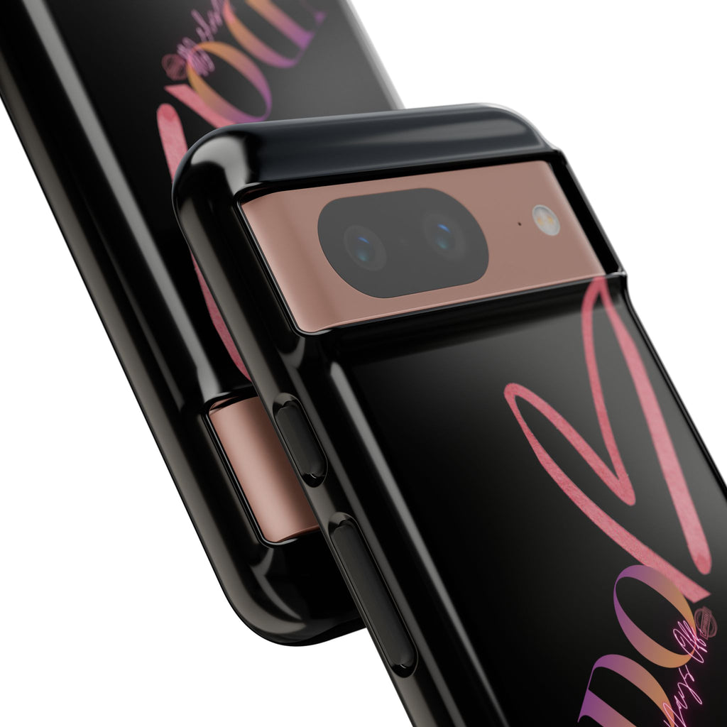 NDO Heart Phone Case – Slim Tough Protective iPhone Cover with Pink Heart Design