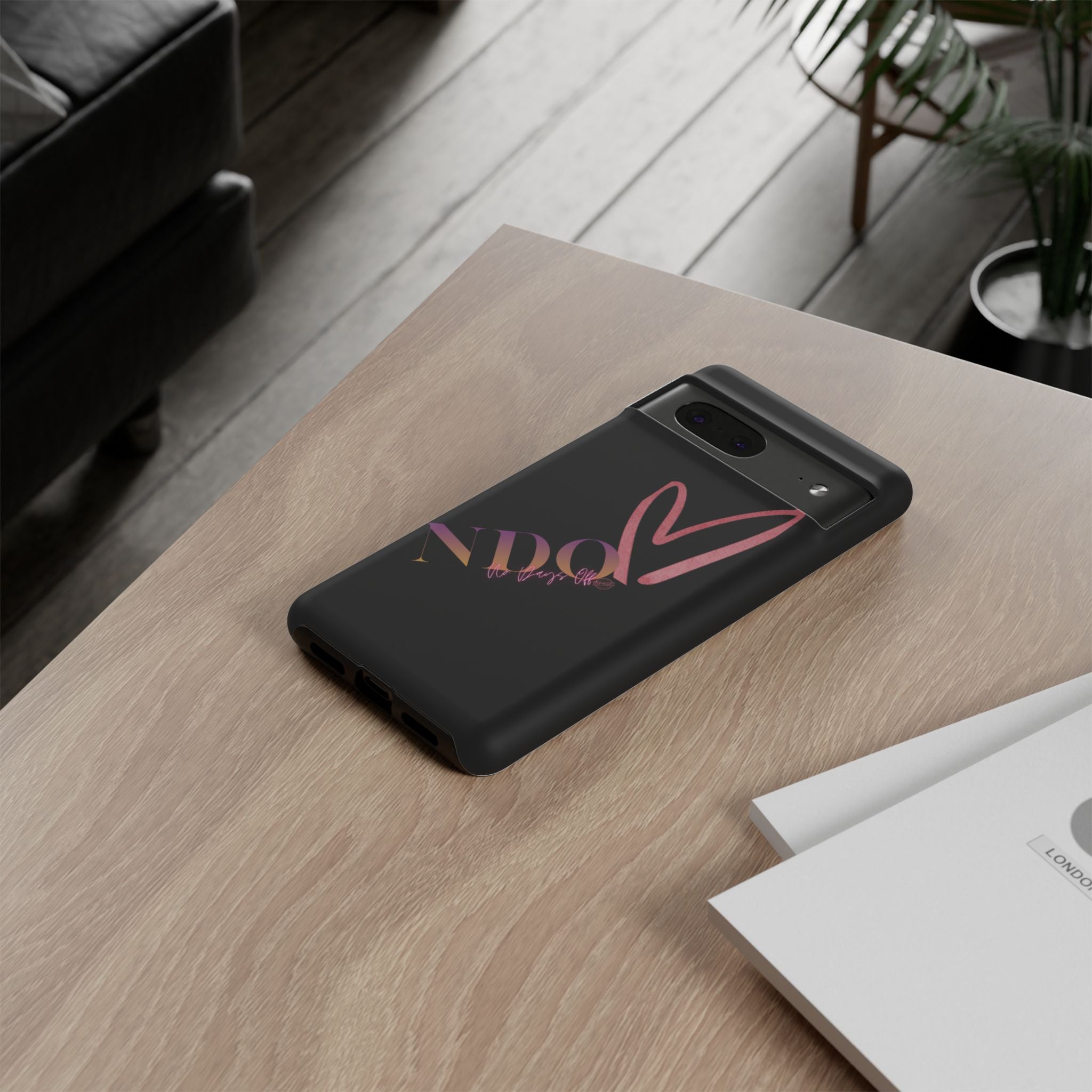 NDO Heart Phone Case – Slim Tough Protective iPhone Cover with Pink Heart Design