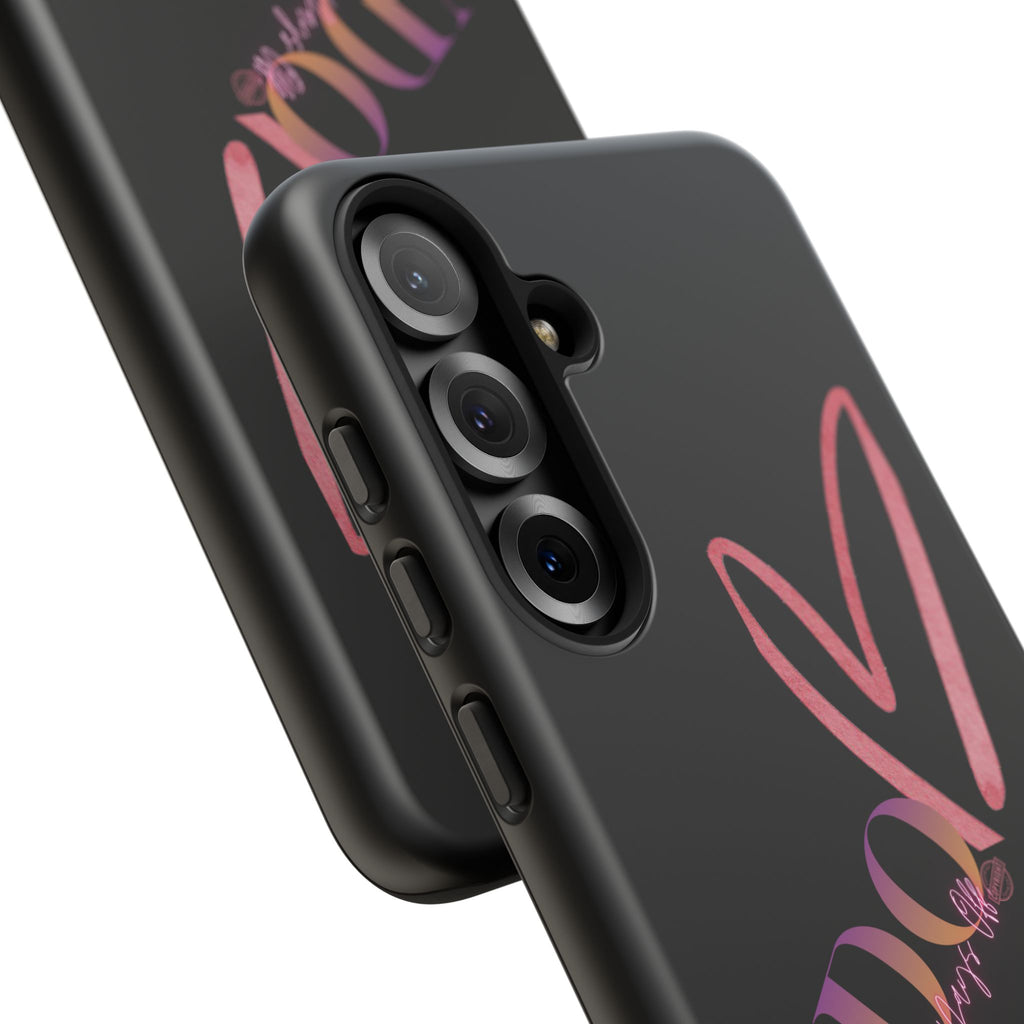 NDO Heart Phone Case – Slim Tough Protective iPhone Cover with Pink Heart Design
