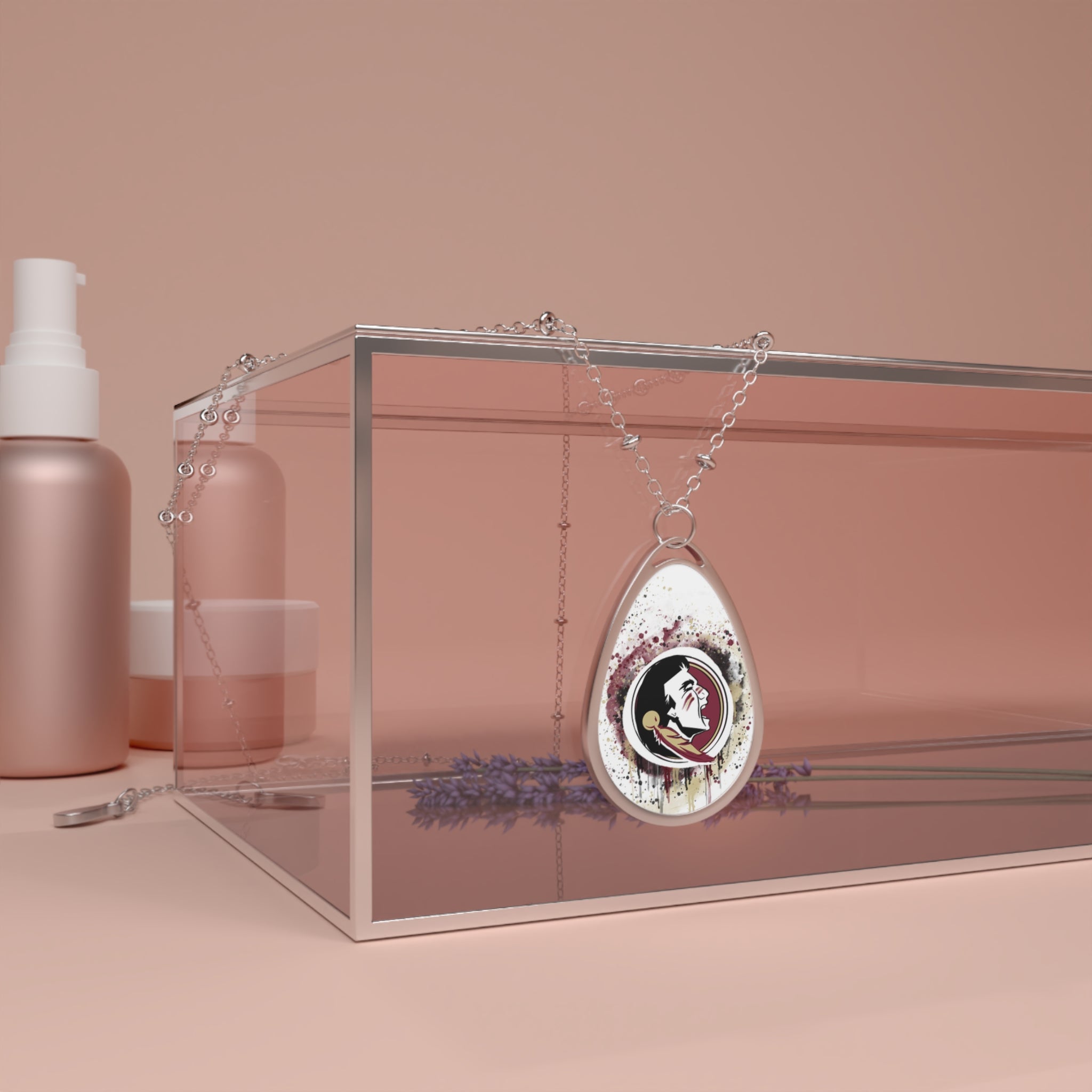 Oval Pendant Necklace — Vintage Portrait Teardrop Locket