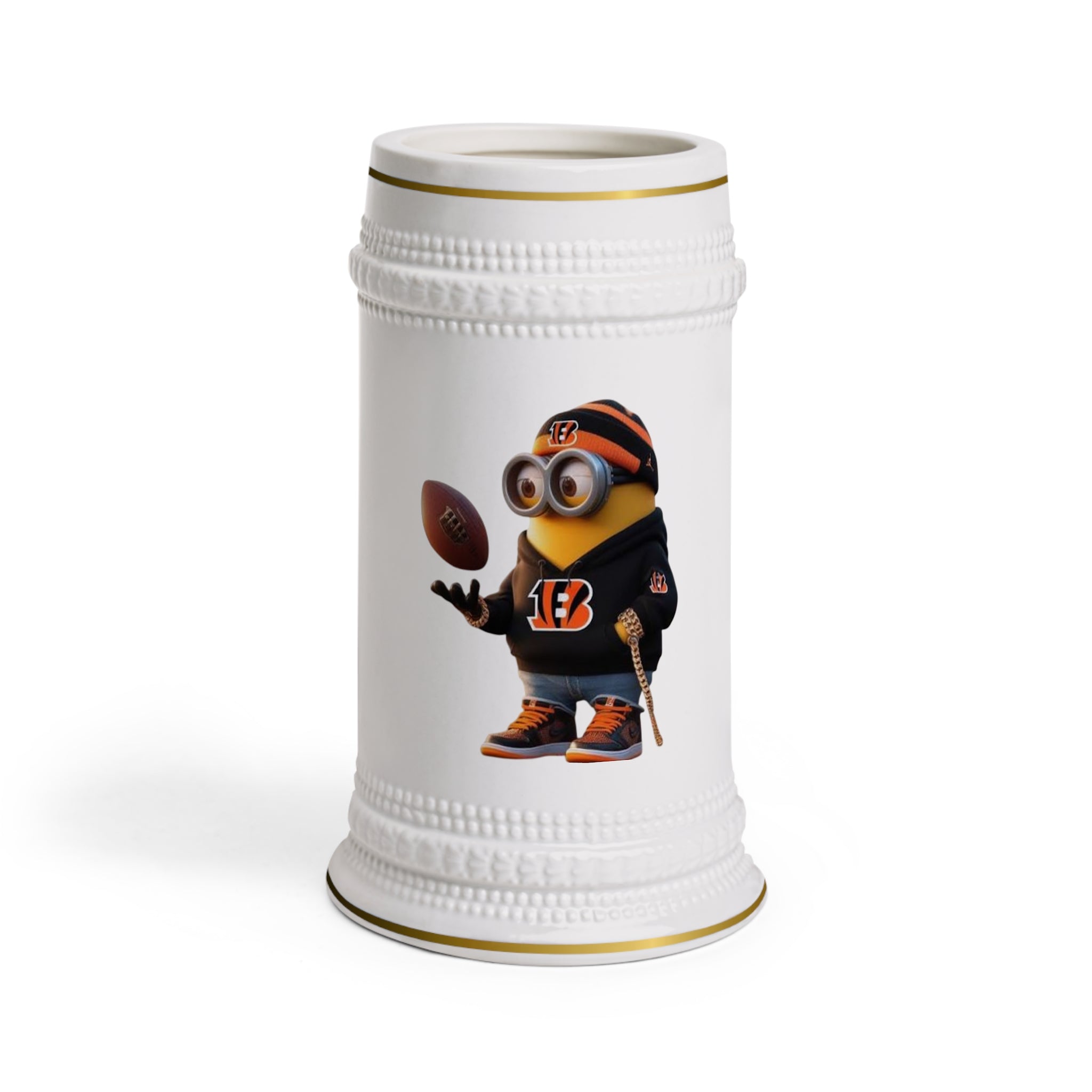 Cincinnati Bengals Minion Beer Stein Mug — NFL Football Fan Ceramic Stein