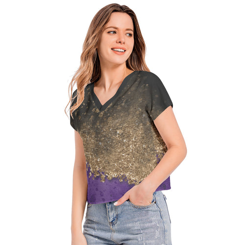 Batwing Sleeve V-Neck Top
