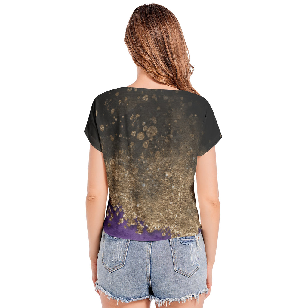 Batwing Sleeve V-Neck Top