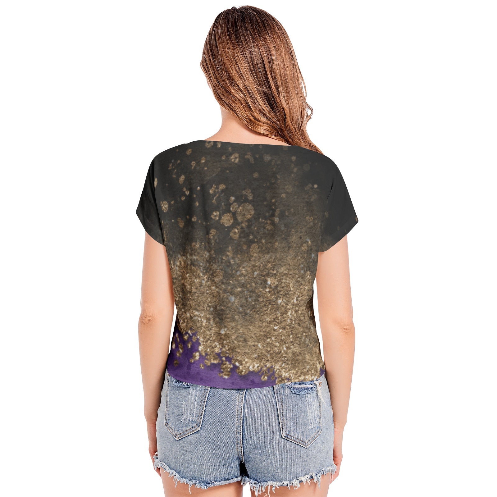 Batwing Sleeve V-Neck Top