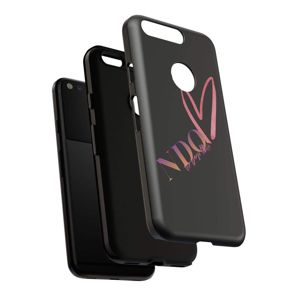 NDO Heart Phone Case – Slim Tough Protective iPhone Cover with Pink Heart Design