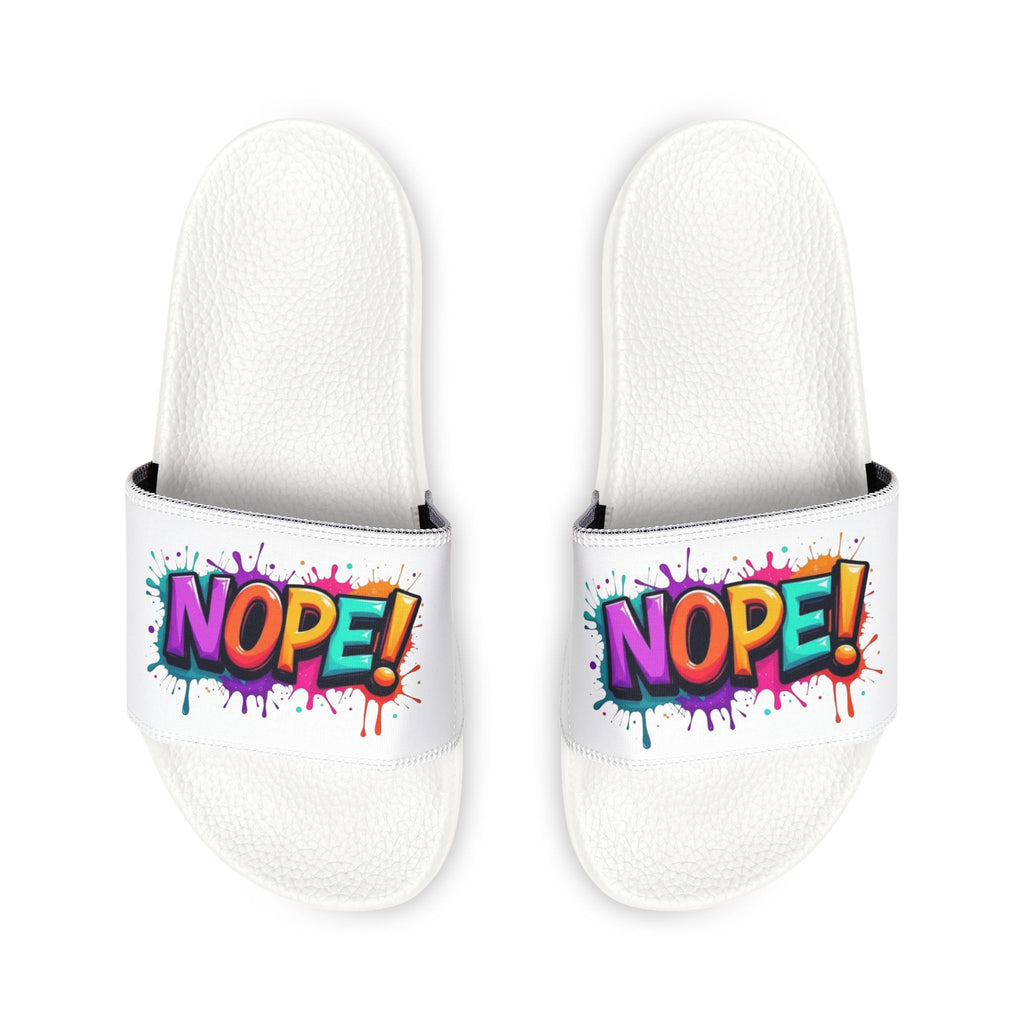NOPE! Graphic Slide Sandals — Men's Removable-Strap Pool & Casual Slides