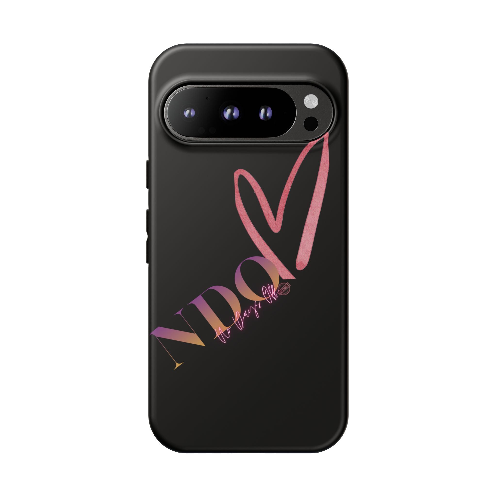 NDO Heart Phone Case – Slim Tough Protective iPhone Cover with Pink Heart Design