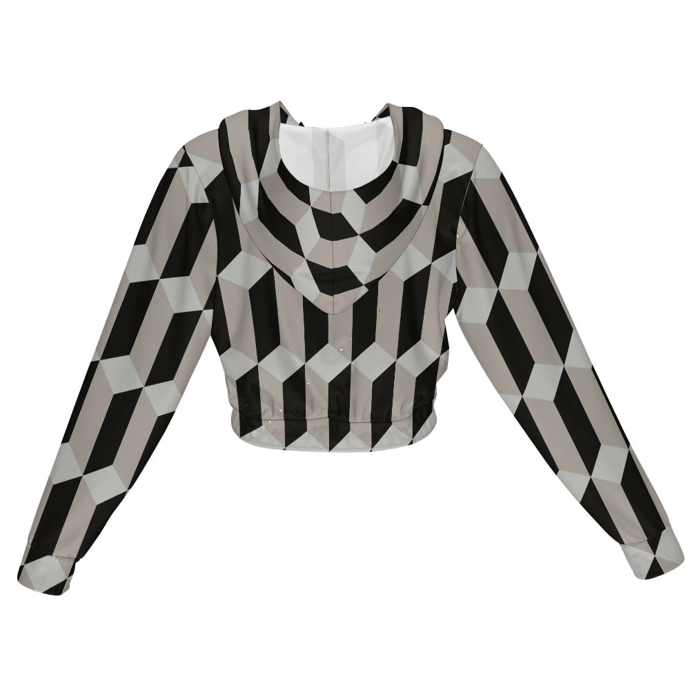 NDO Designs Women's Chiffon Cropped Jacket zipper coat