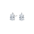 Dia Solitaire Single Stud Earring Pear•White Gold