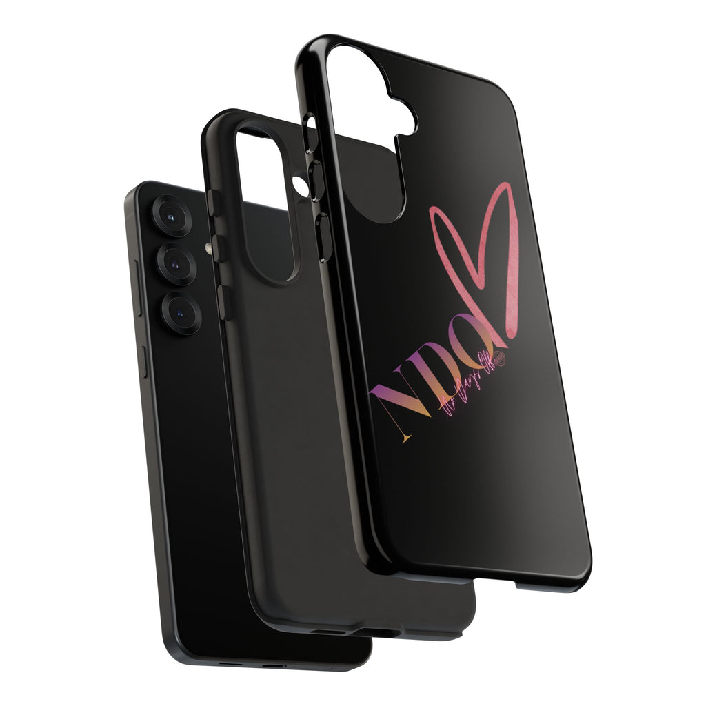 NDO Heart Phone Case – Slim Tough Protective iPhone Cover with Pink Heart Design