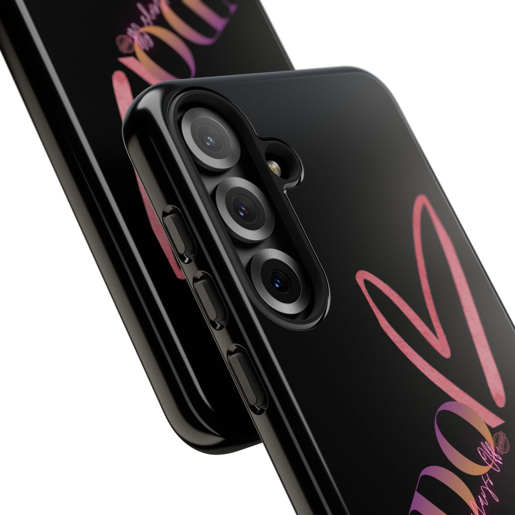 NDO Heart Phone Case – Slim Tough Protective iPhone Cover with Pink Heart Design