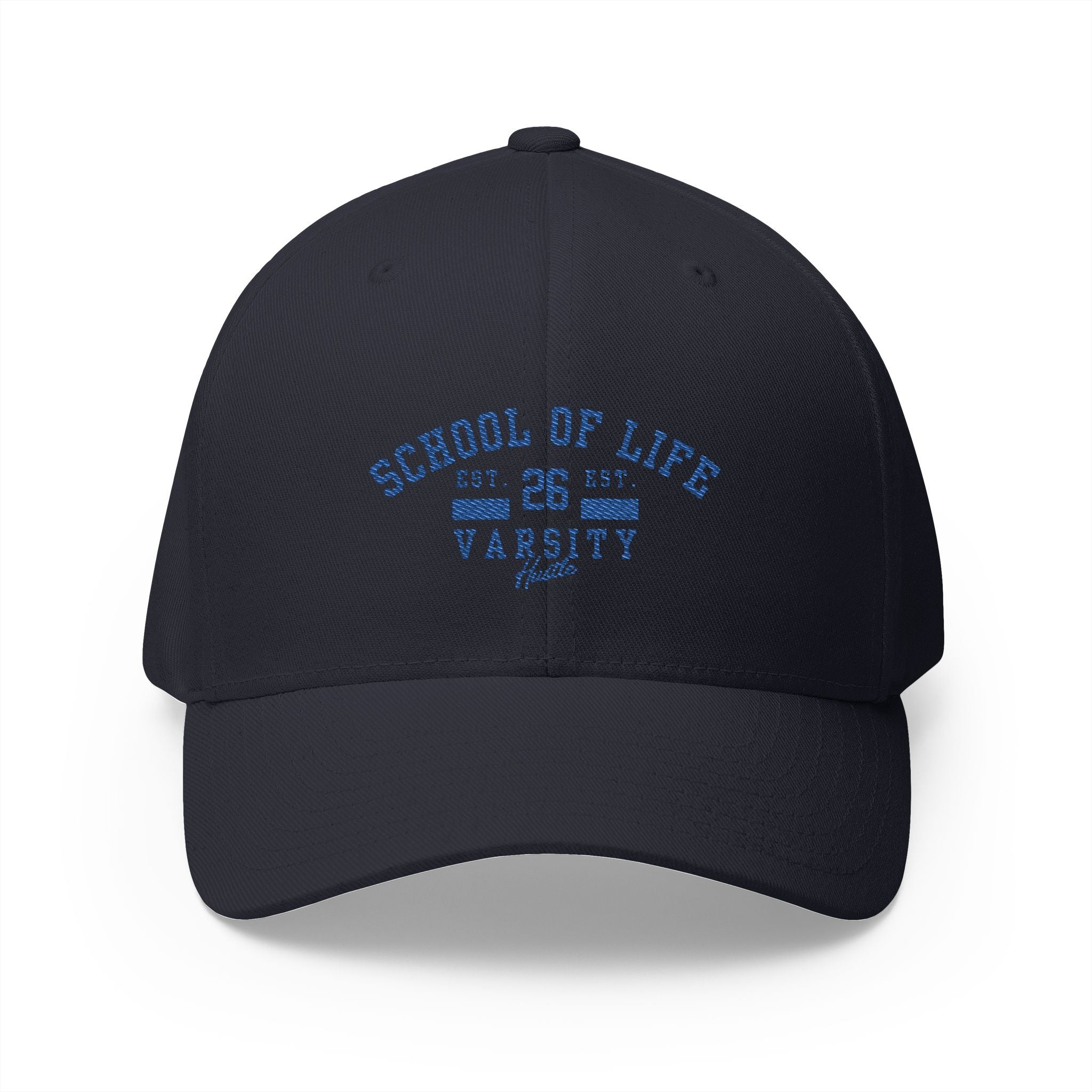 School of Life Varsity Cap — Embroidered Closed-Back Baseball Hat