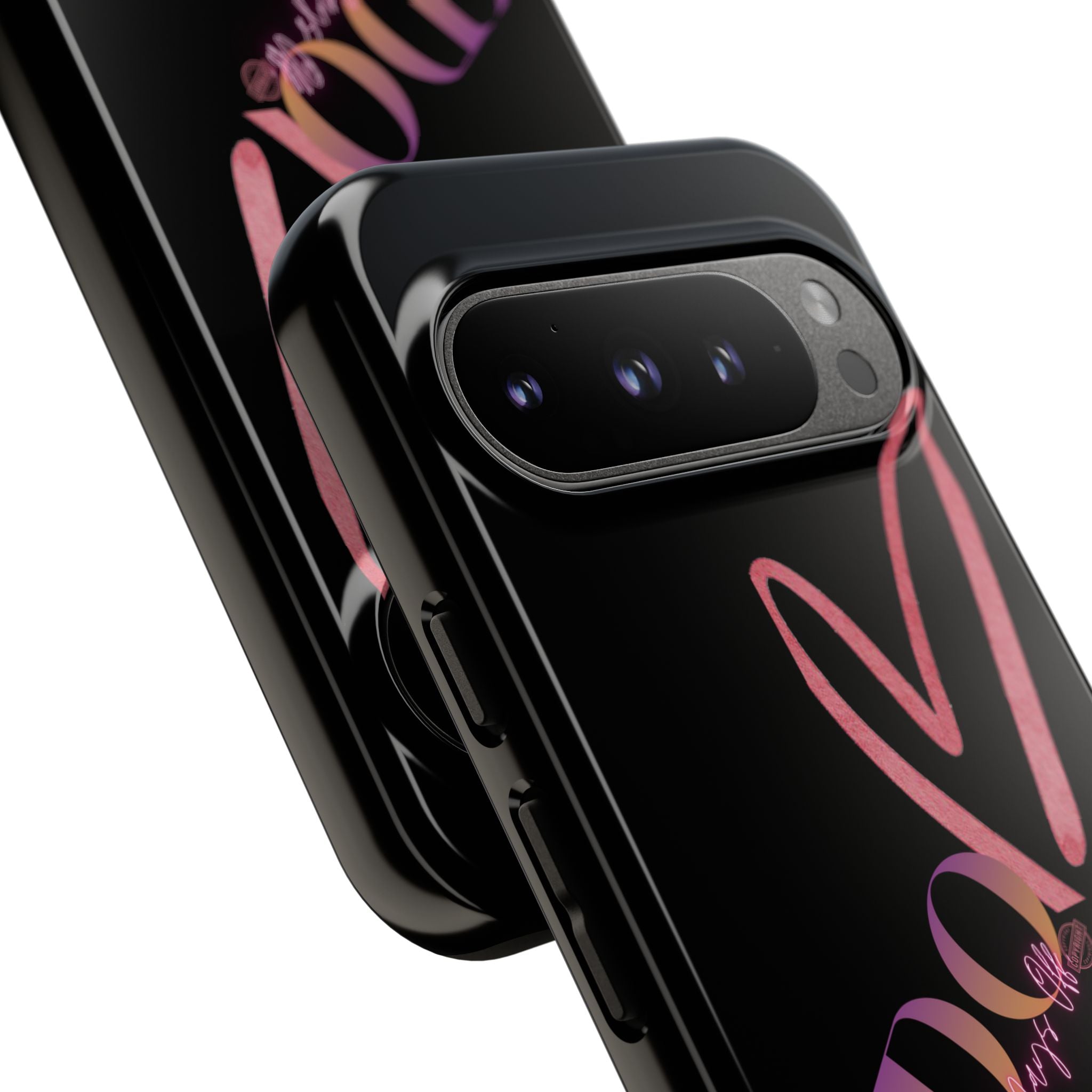 NDO Heart Phone Case – Slim Tough Protective iPhone Cover with Pink Heart Design