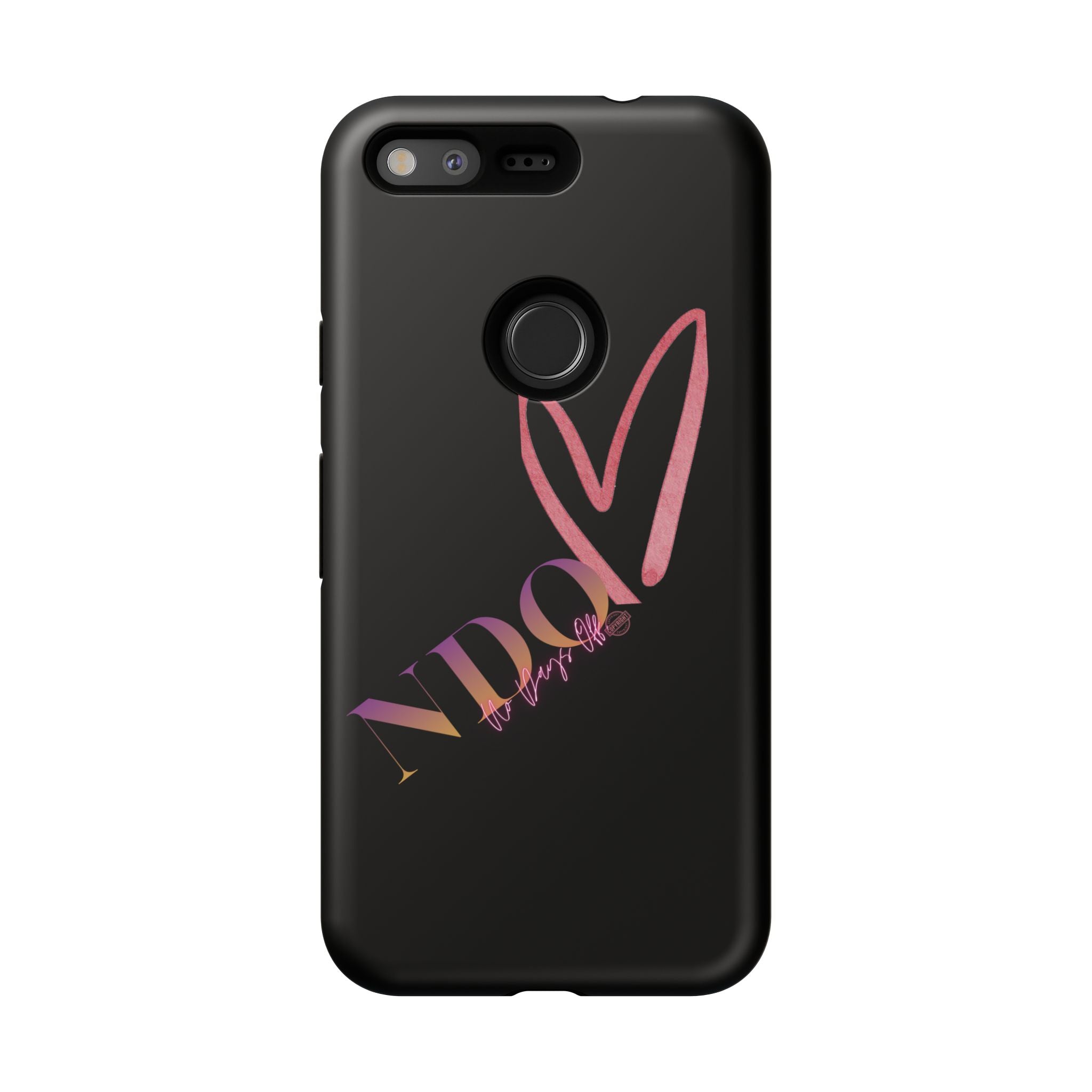 NDO Heart Phone Case – Slim Tough Protective iPhone Cover with Pink Heart Design