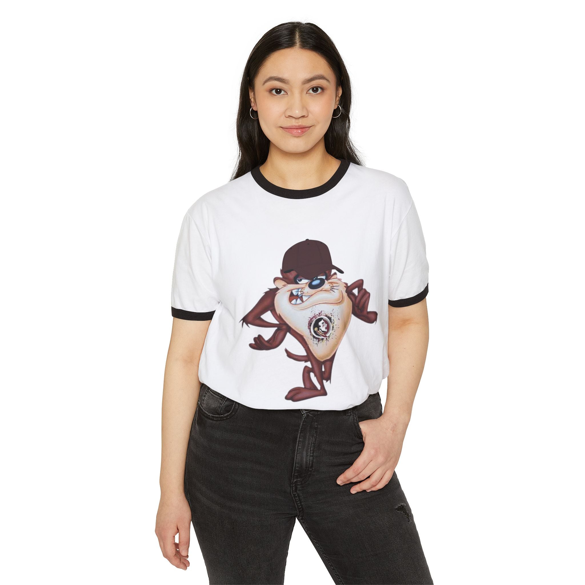 T-Shirt — Mischievous Taz FSU Graphic Ringer Tee