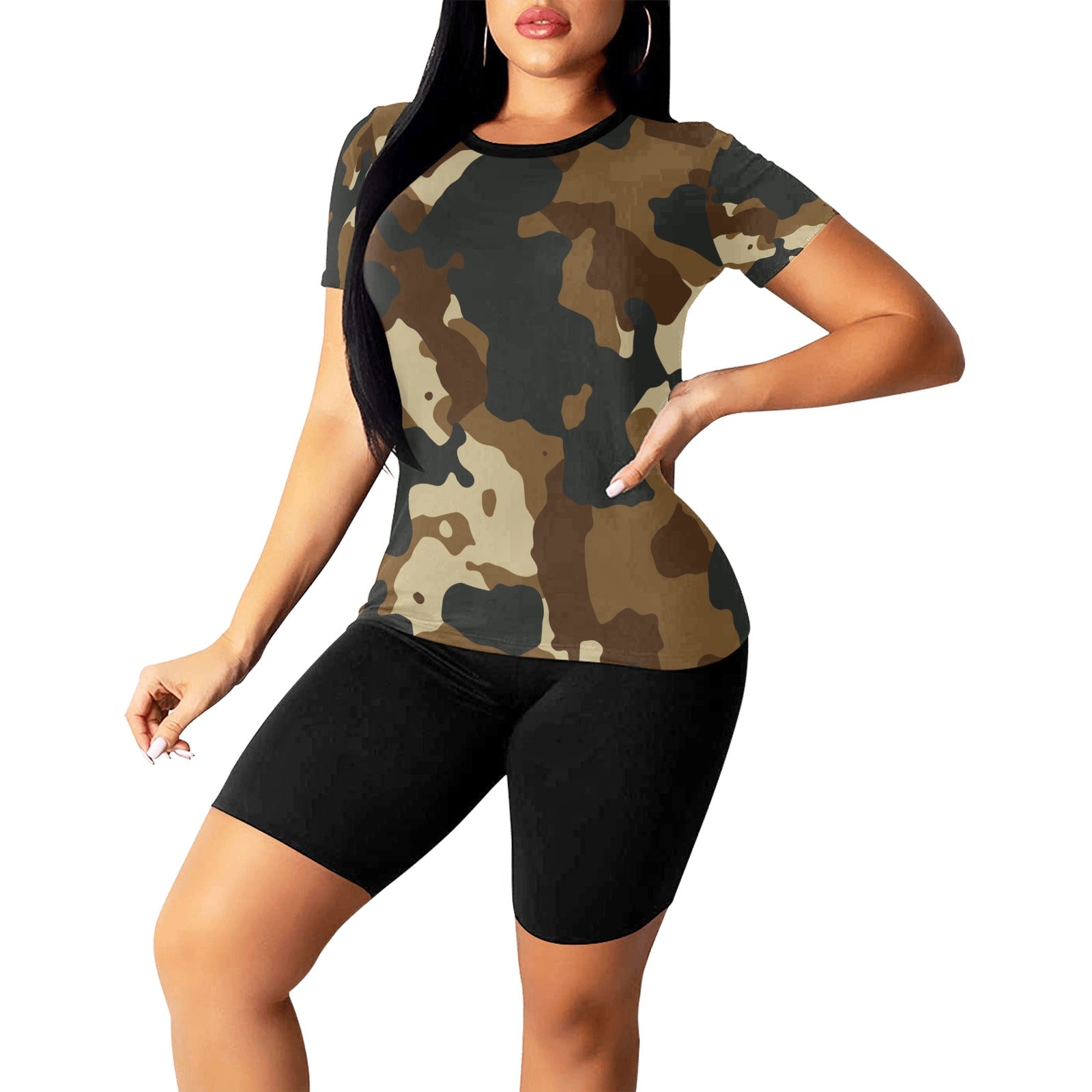 Camo Women's Short Yoga Set(Sets 03)