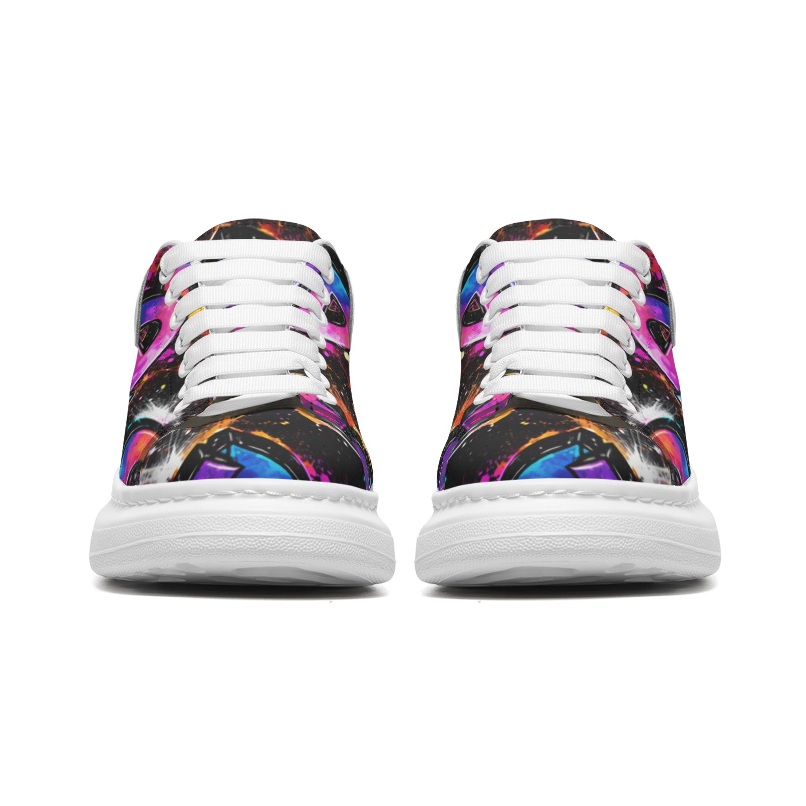 NDO Vibe Slip Lace Up Faux Leather Sneakers