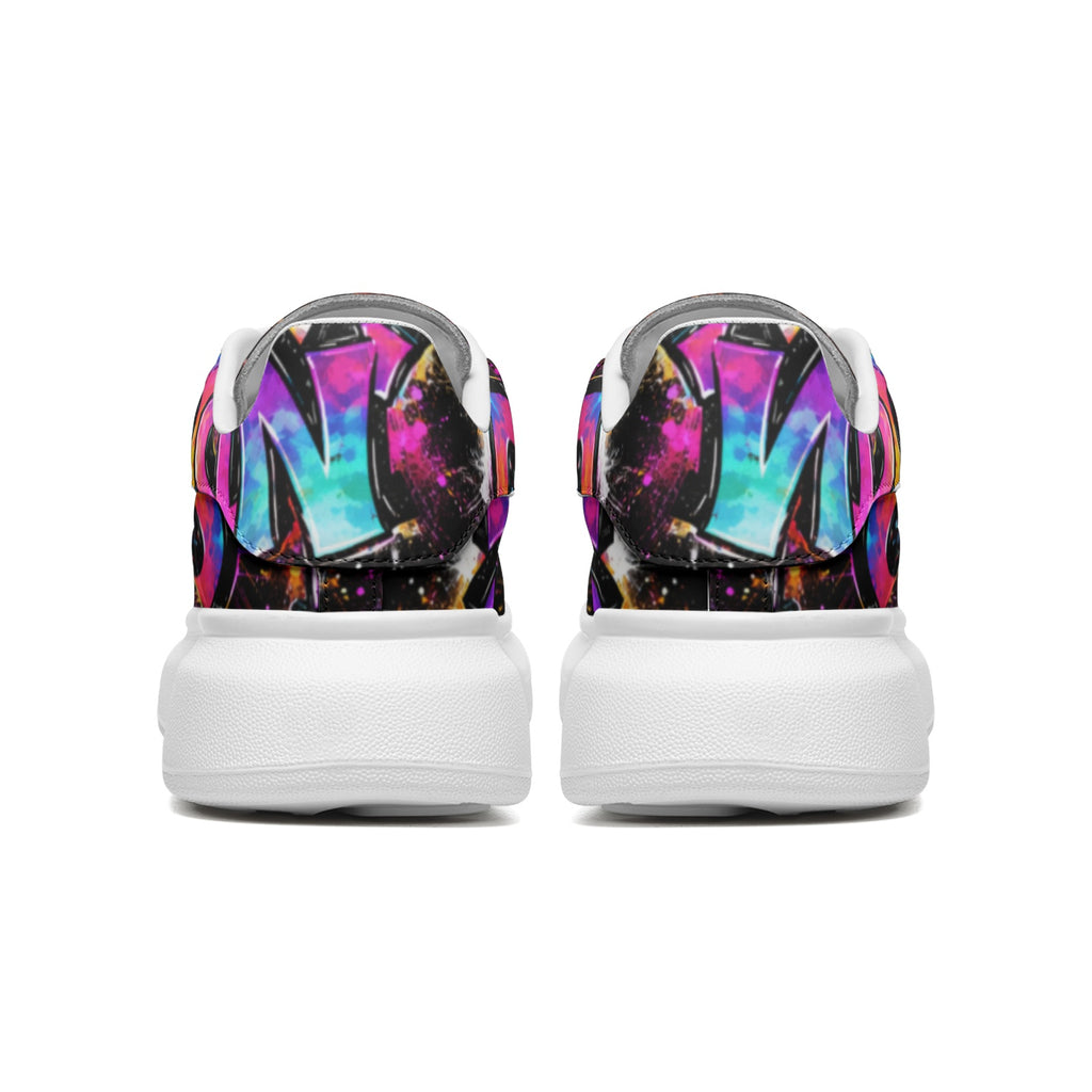 NDO Vibe Slip Lace Up Faux Leather Sneakers