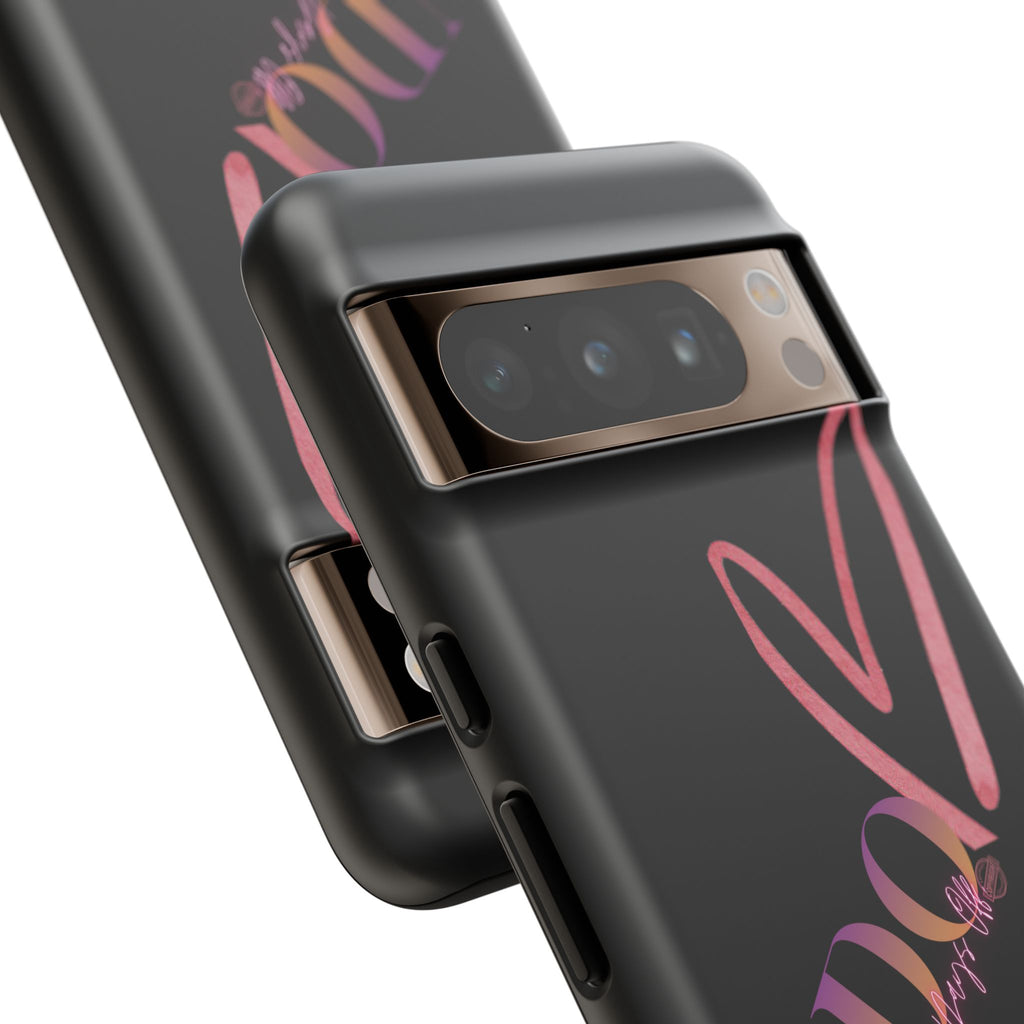 NDO Heart Phone Case – Slim Tough Protective iPhone Cover with Pink Heart Design