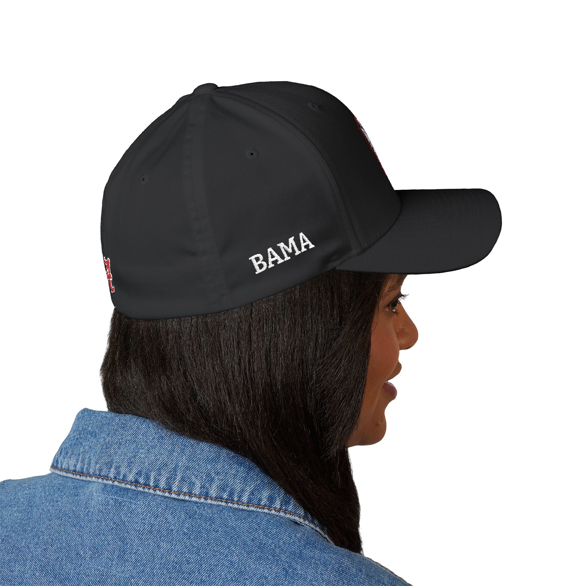 Embroidered ALABAMA (BAMA)  — Classic Structured Closed-Back Baseball Cap