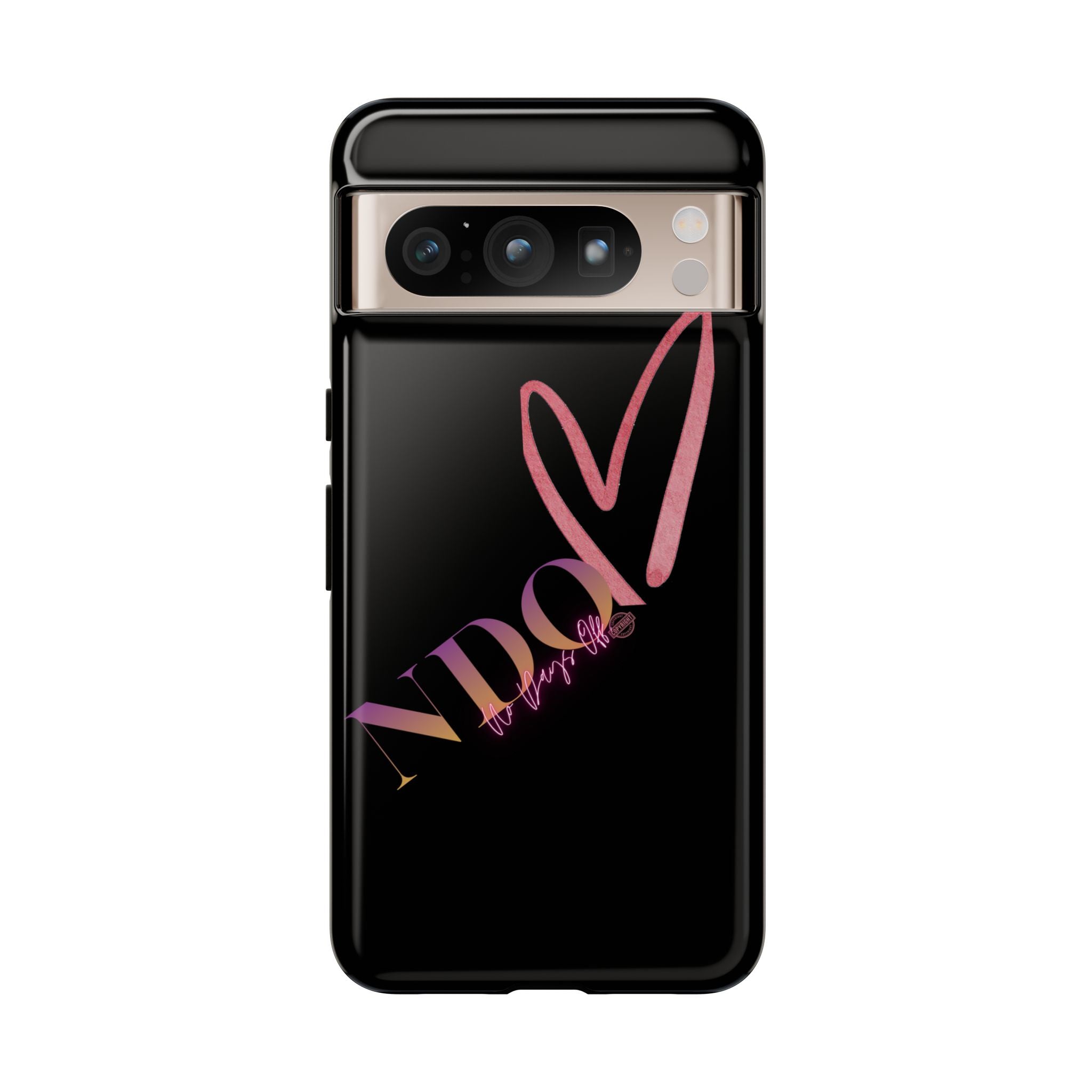 NDO Heart Phone Case – Slim Tough Protective iPhone Cover with Pink Heart Design