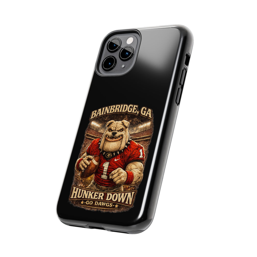 Bainbridge GA Bulldog Football Tough Phone Case — "Hunker Down" Game Day Protector