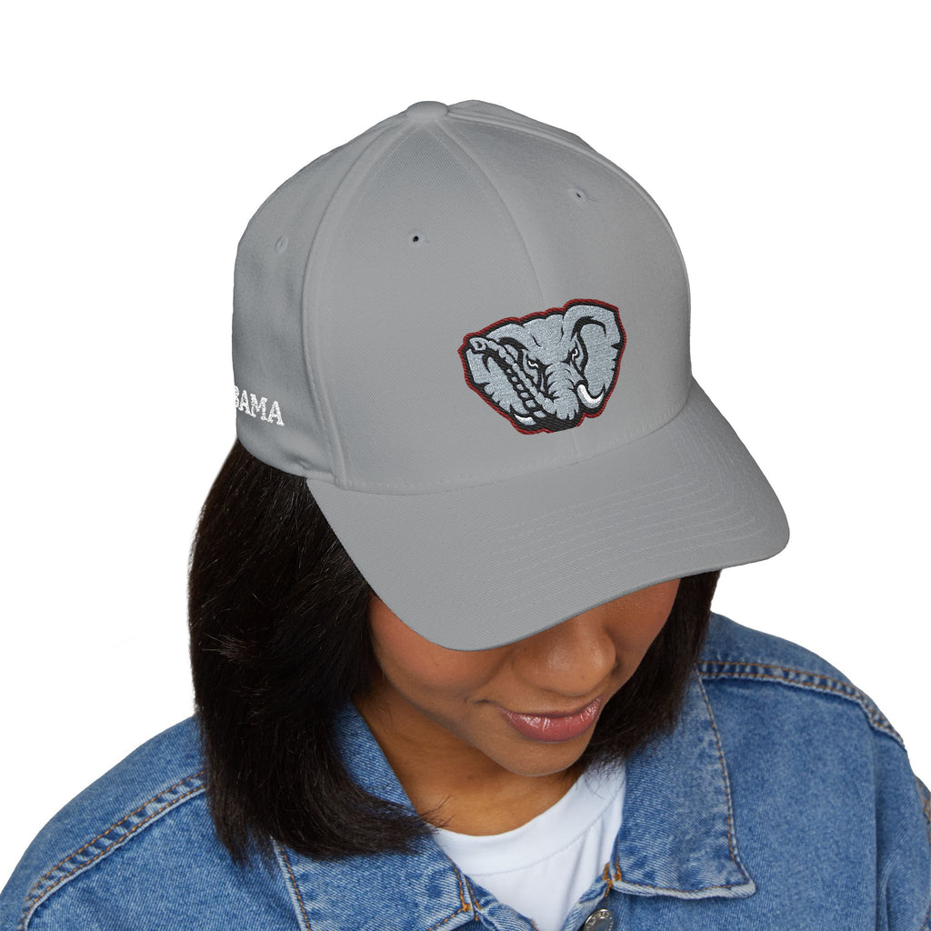 Embroidered ALABAMA (BAMA)  — Classic Structured Closed-Back Baseball Cap