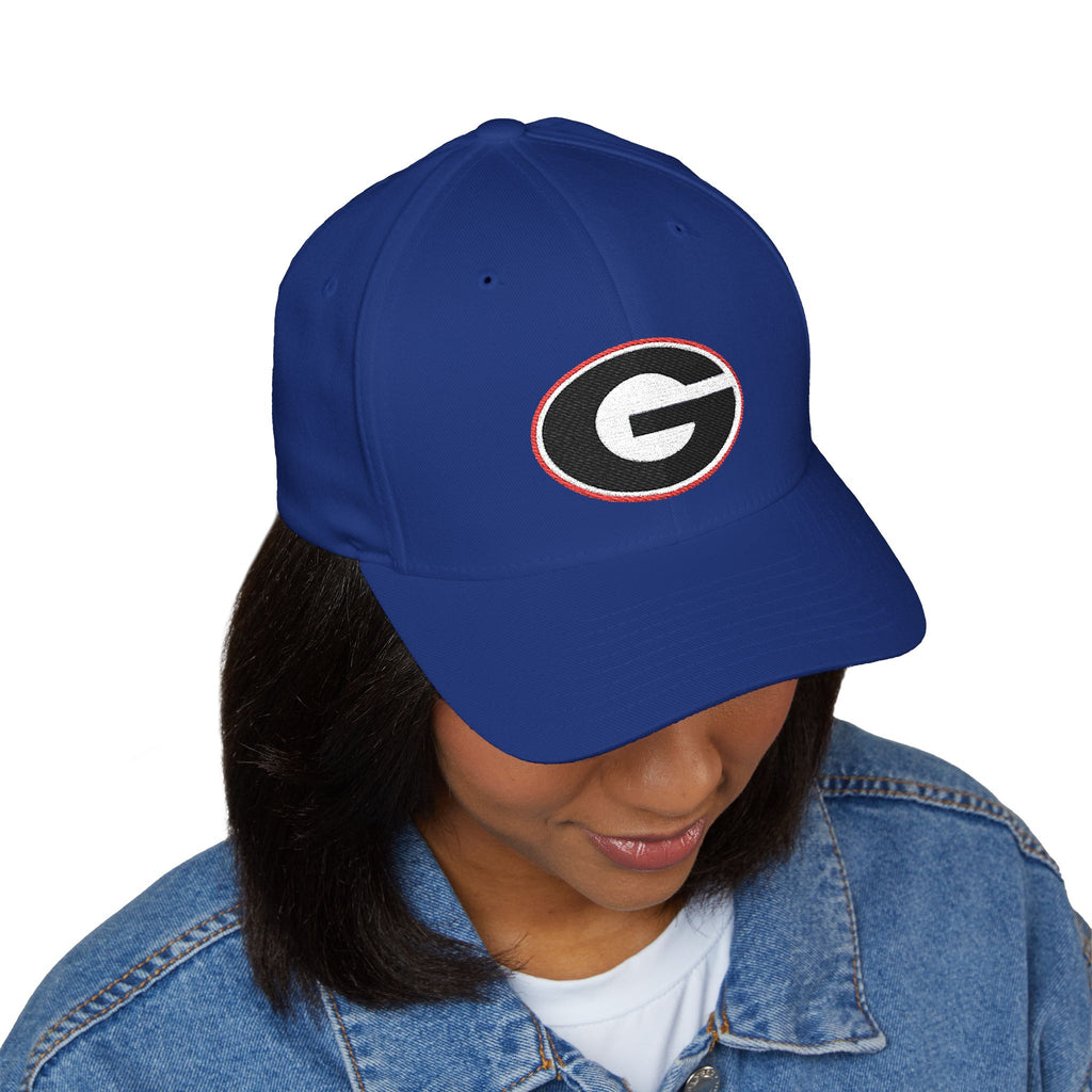 Embroidered GA Bulldogs G Logo Structured Cap — Closed-Back Baseball Hat with 'MY DAWGS' Detail