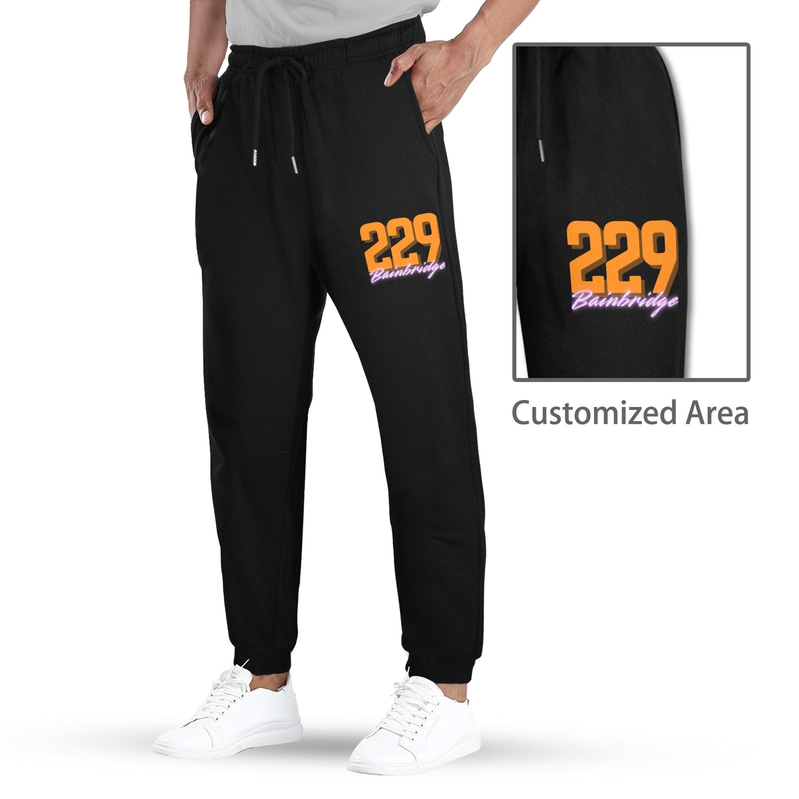 229 Bainbridge Unisex Fleece Sweatpants (Left Printing)Made in USA