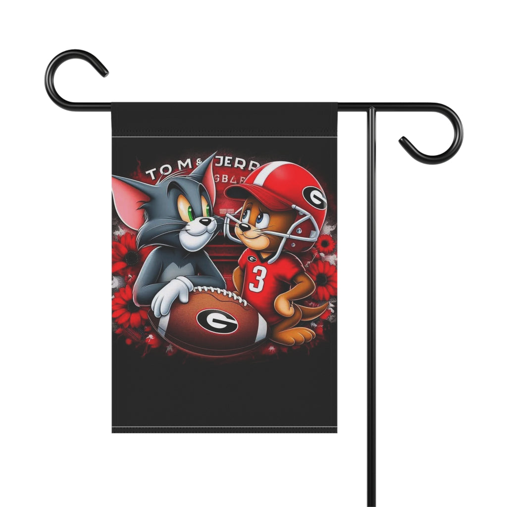 Tom & Jerry Football Garden Flag – Decorative House Banner for Fans