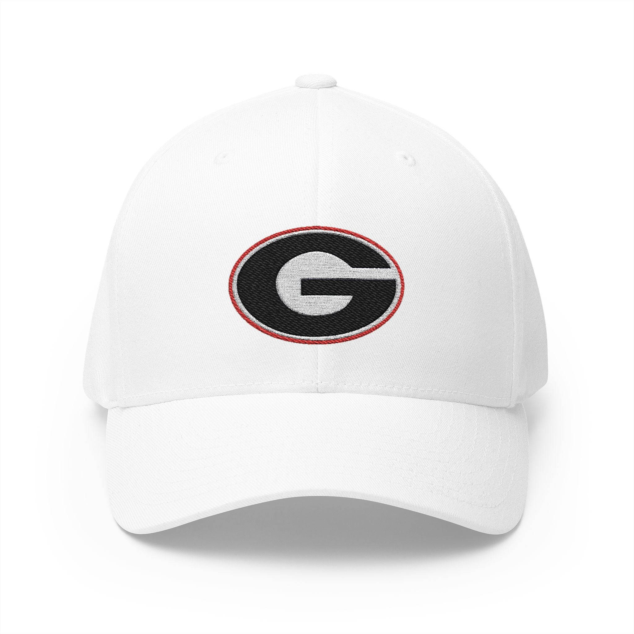 Embroidered GA Bulldogs G Logo Structured Cap — Closed-Back Baseball Hat with 'MY DAWGS' Detail