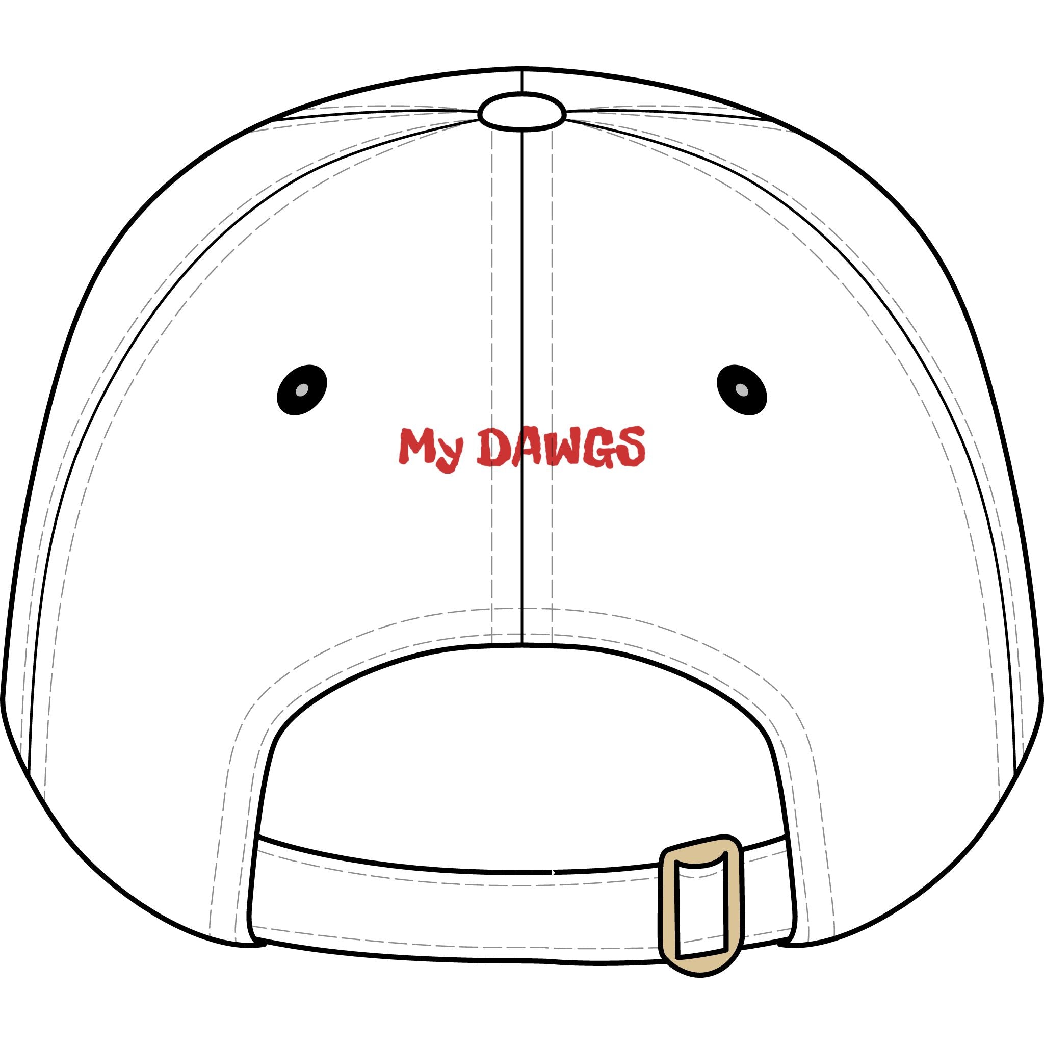 Youth Baseball Cap - Embroidered Georgia Bulldogs 'GEORGIA' Front & 'My DAWGS' Back