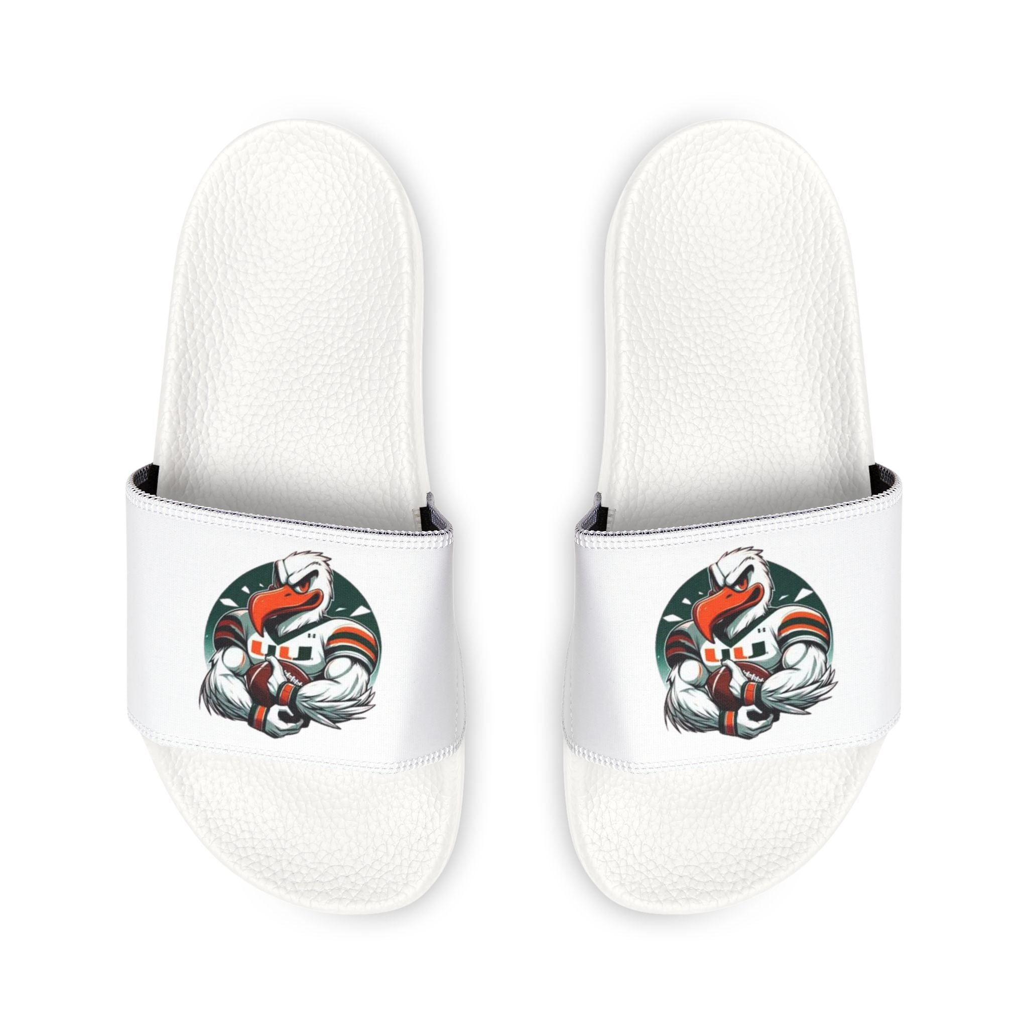 Miami Hurricanes Men's Slide Sandals with Retro Graphic