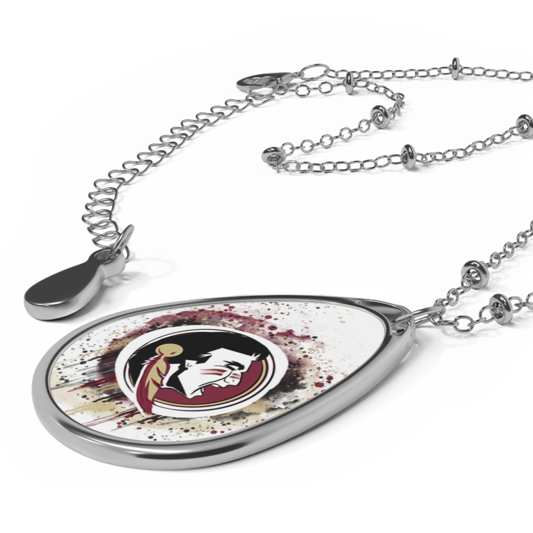 Oval Pendant Necklace — Vintage Portrait Teardrop Locket