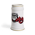GA Bulldog Aries Beer Stein Mug — Retro Script "Ariella" Team Logo Beer Stein