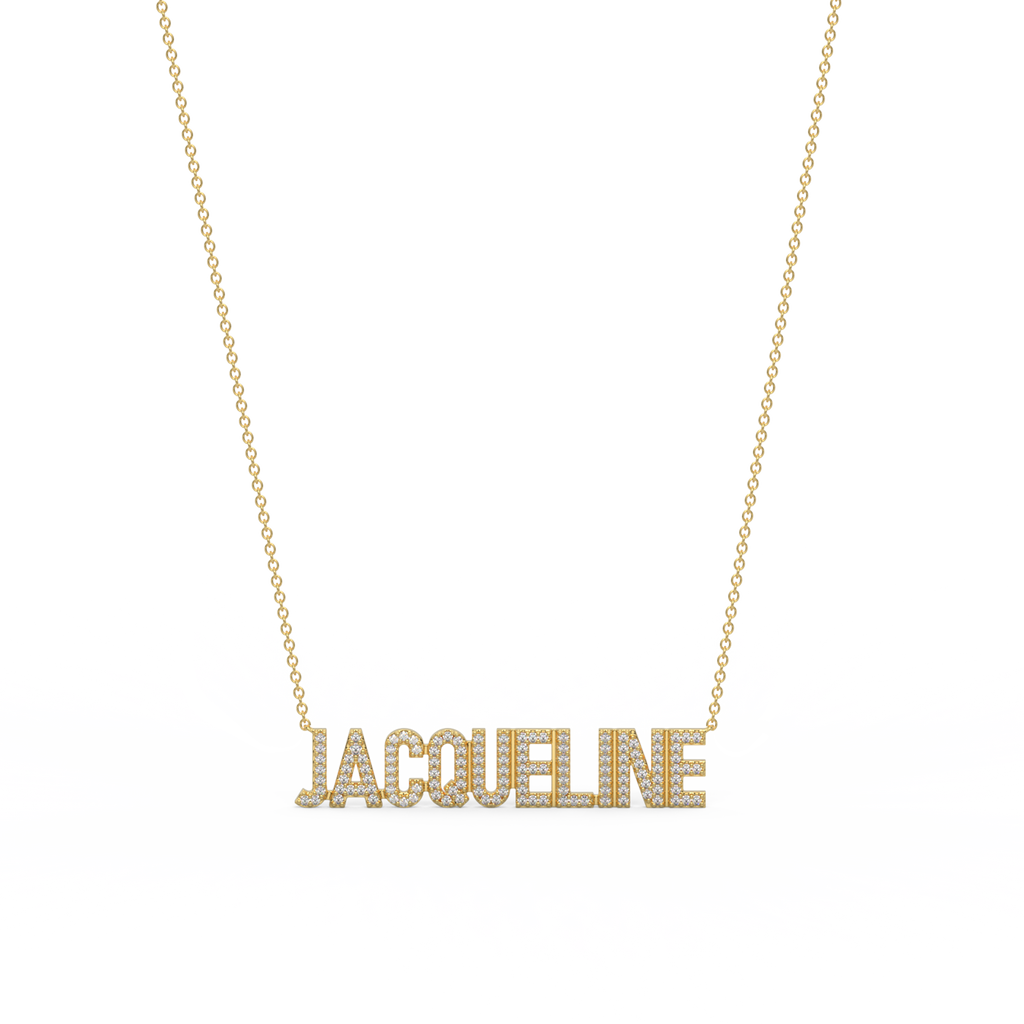 Gold Plated Silver Signature name necklace AW24N002GD