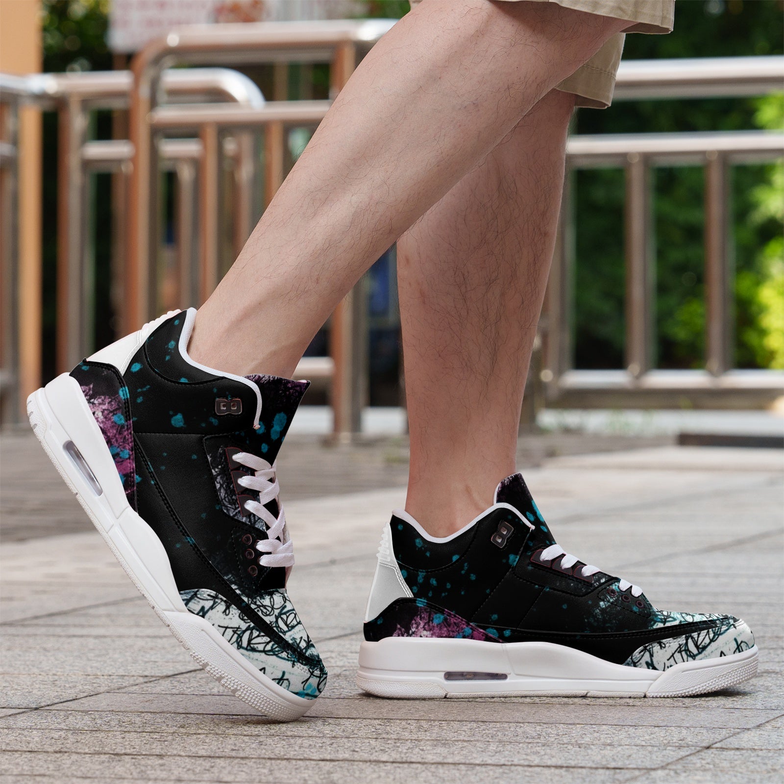 NDO Designs Street Graph Unisex Non Slip Sneakers Lace Up Fashion Shoes