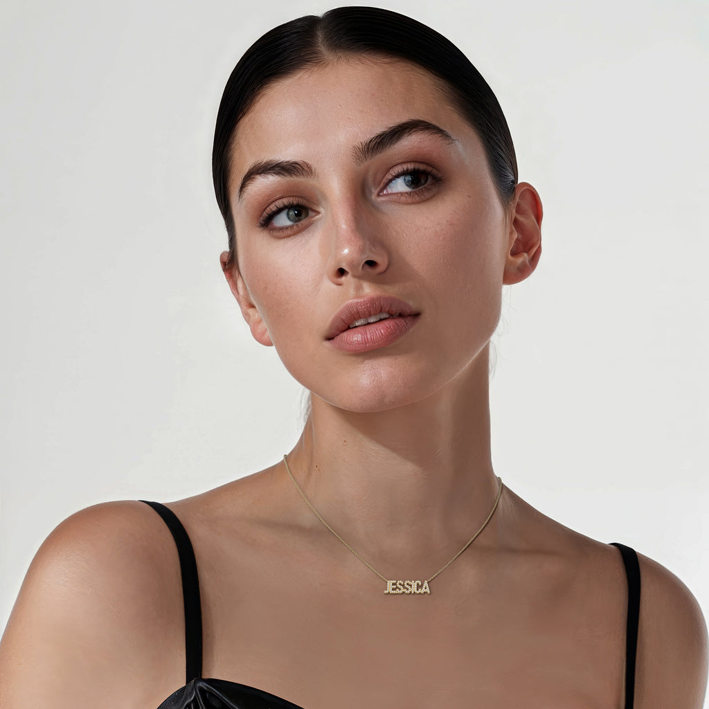 Gold Plated Silver Signature name necklace AW24N002GD