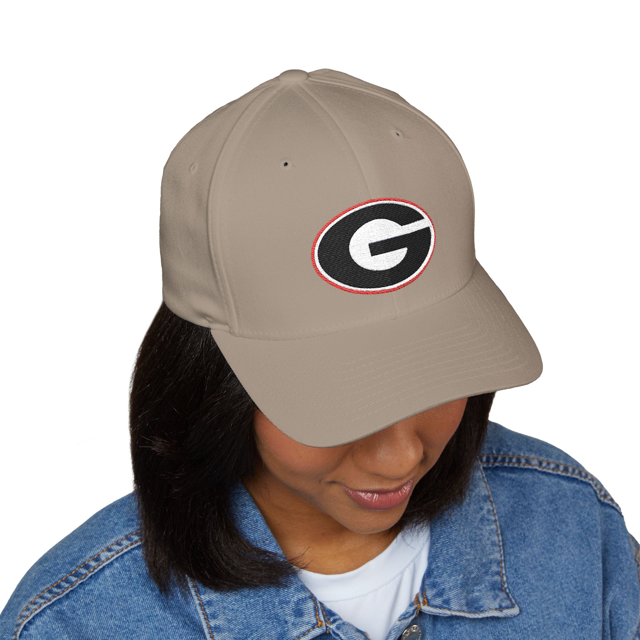 Embroidered GA Bulldogs G Logo Structured Cap — Closed-Back Baseball Hat with 'MY DAWGS' Detail