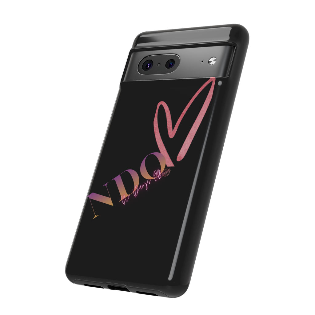 NDO Heart Phone Case – Slim Tough Protective iPhone Cover with Pink Heart Design