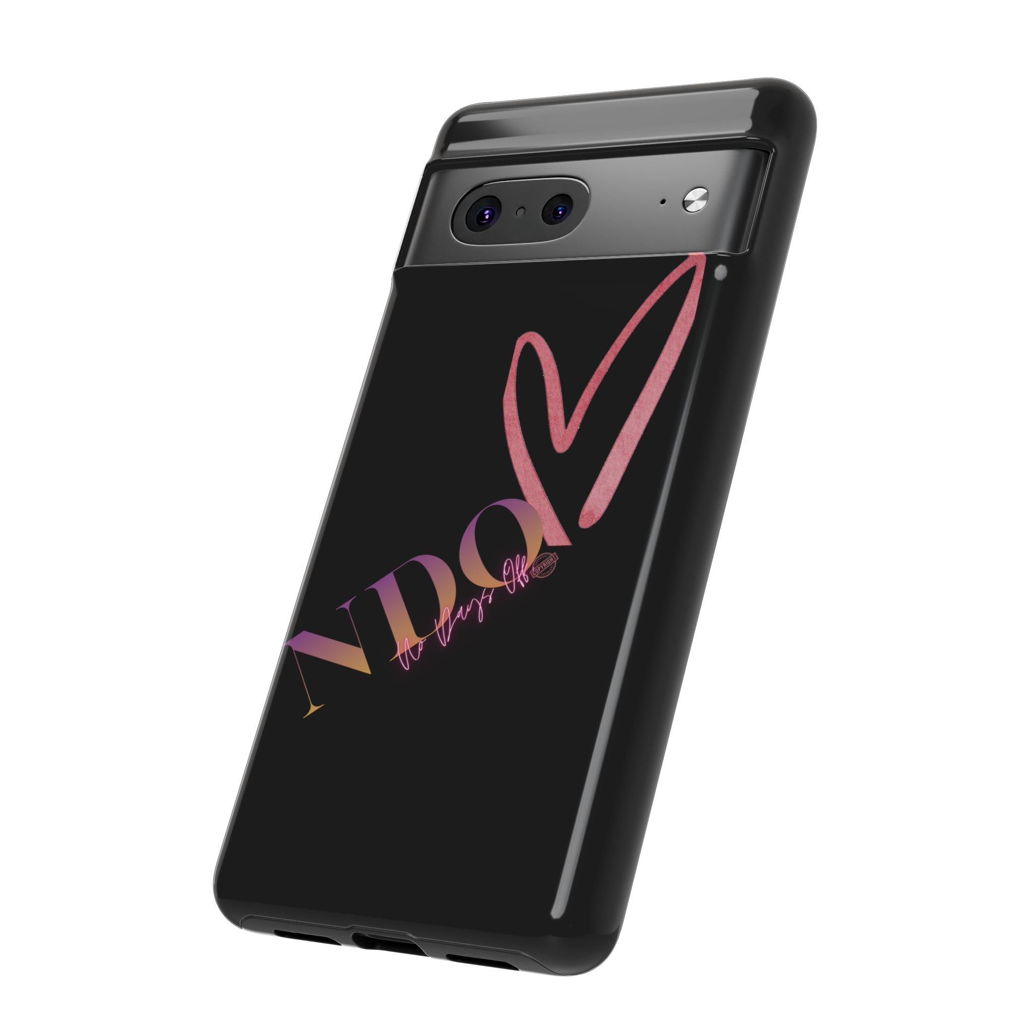 NDO Heart Phone Case – Slim Tough Protective iPhone Cover with Pink Heart Design
