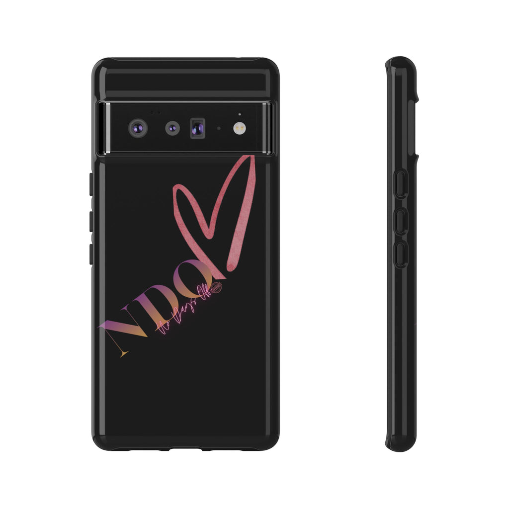 NDO Heart Phone Case – Slim Tough Protective iPhone Cover with Pink Heart Design