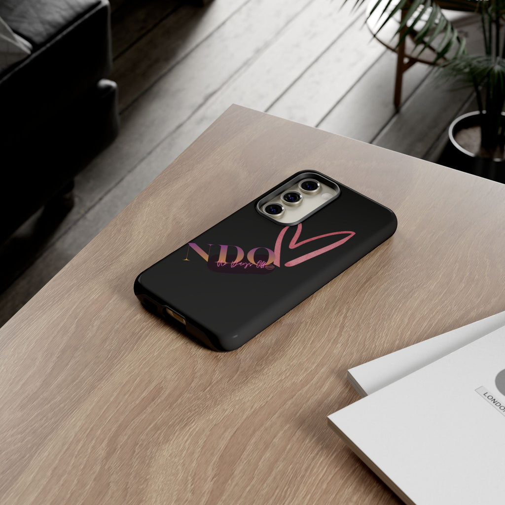 NDO Heart Phone Case – Slim Tough Protective iPhone Cover with Pink Heart Design