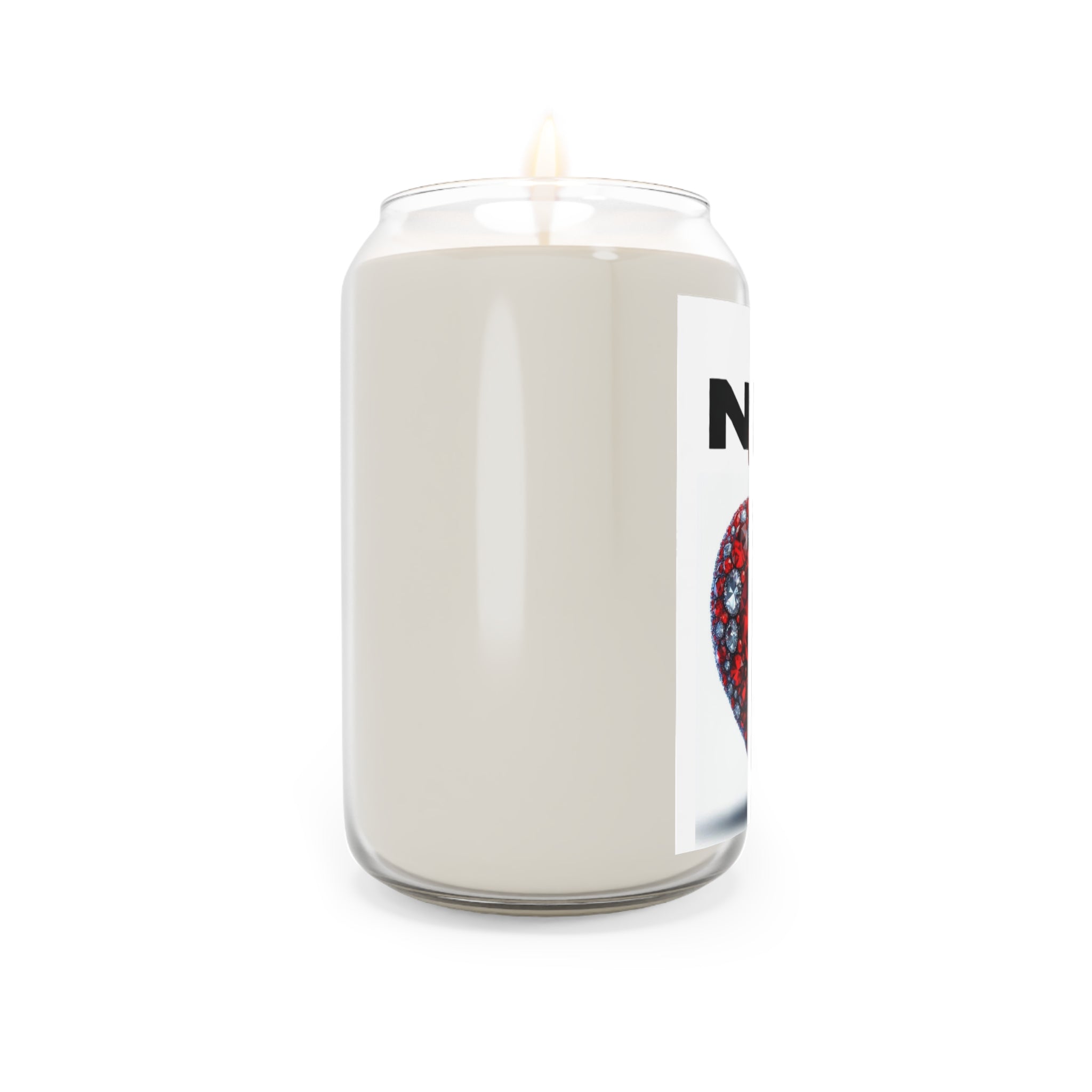 NDO Scented Soy Candle — Red Jeweled Heart Design (13.75 oz)