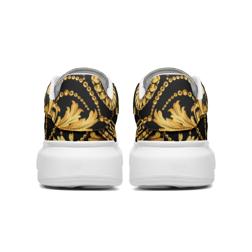 NDO Luxary Non Slip Lace Up Faux Leather Sneakers