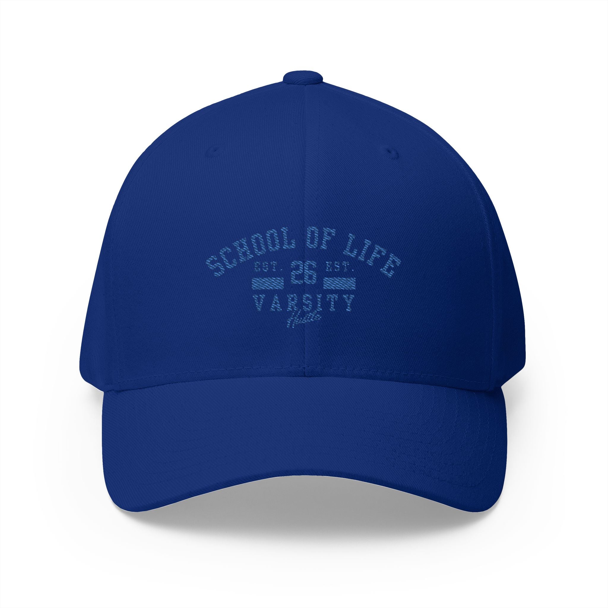 School of Life Varsity Cap — Embroidered Closed-Back Baseball Hat